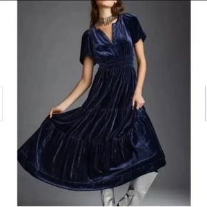Blue velvet Somerset maxi dress nwt sz S